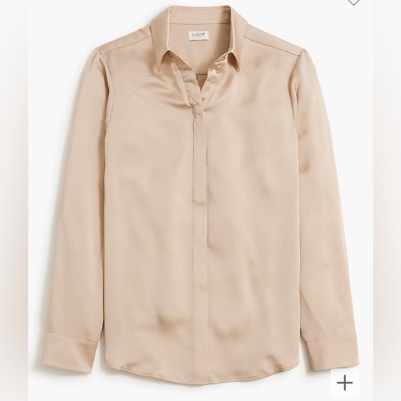 J. Crew Factory Tops - NEW J Crew Drapey satin button-up top!!!